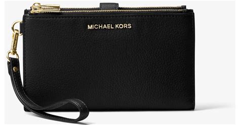 michael kors adele framed leather smartphone wallet|mk Adele logo smartphone wallet.